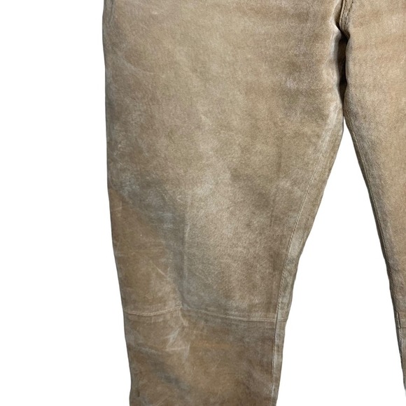 90's Jou Jou Skins 100% Suede Leather Pants SZ 7/8 - Picture 4 of 16